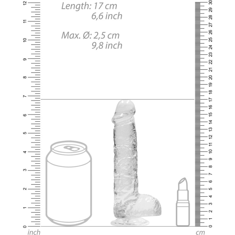 RealRock - Realistyczne dildo z jądrami 15 cm